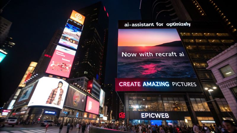 Times Square at night with vibrant billboards